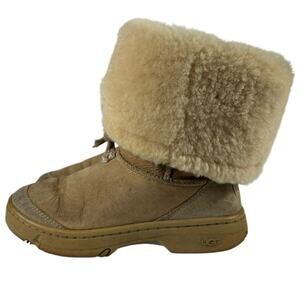 Ugg Australia Womens Tan Brown Leather Ultimate Tall 5250 Shearling Boots Size 6